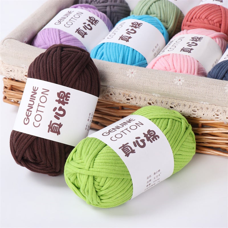 Sincerely Cotton Filled Core Milk Cotton Wool Wool Yarn Handmade Diy Crochet Blanket Material Bag - Image 3